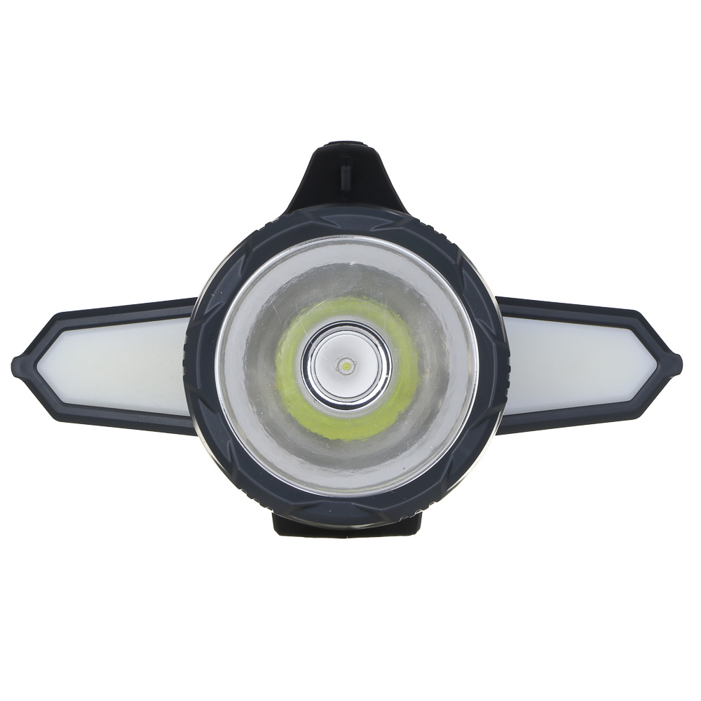 ЕРМАК Фонарь прожектор,LED,5 режимов,пластик,2400мАч,боков.фонари, красный свет, солн.батарея,Туре-С