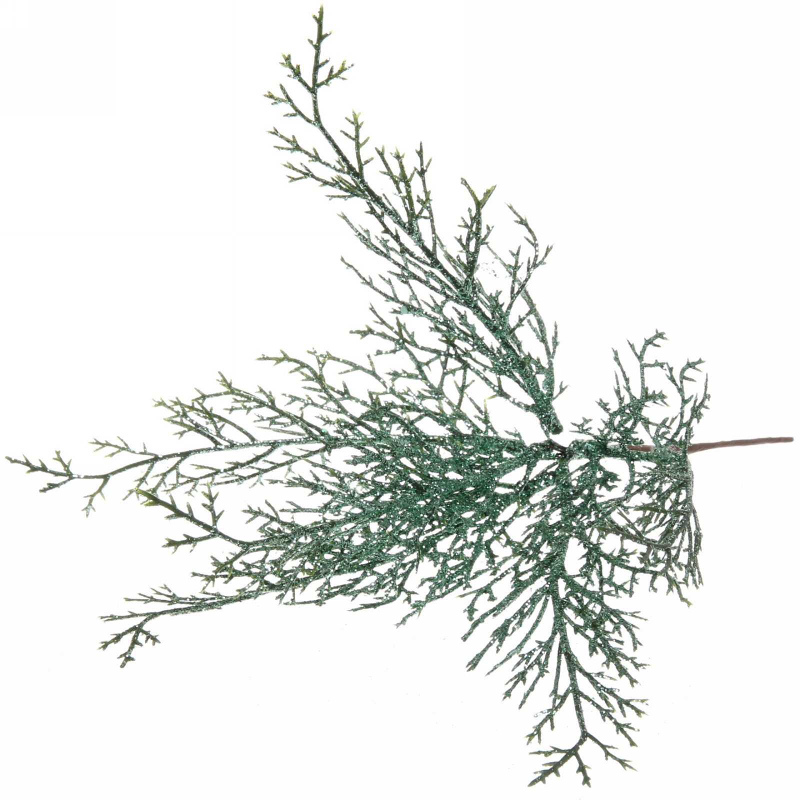 Ветка декоративная "Зимний танец" 27 см, Нежный зеленый