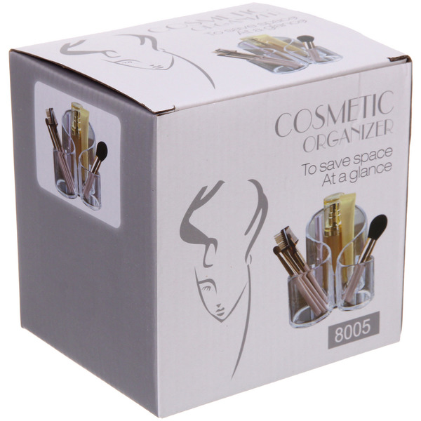 Органайзер для хранения "ФАНТЭНЕГРО", прозрачный, 3 отделения, 14*14*12см (коробка)