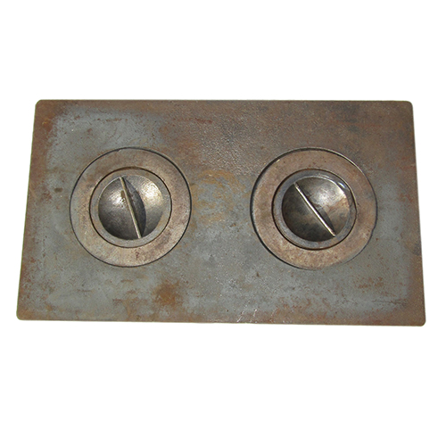 Печное литье плита 2 конфорки П-2-1 (585Х340) мал (Балезино) (1/2)