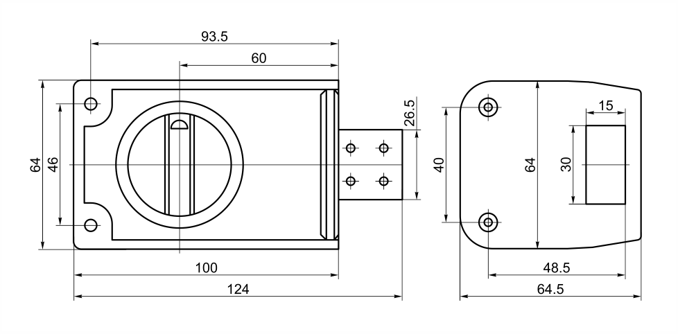 Рязань ЗНД-1/М полимер 86900 Замок накладной (20)