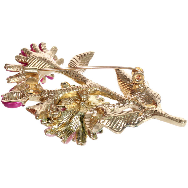 Брошь "KLEVER SHOP", Хризантеммы, цвет как на фото, 6.2*3.5 (символ Любви и Верности)