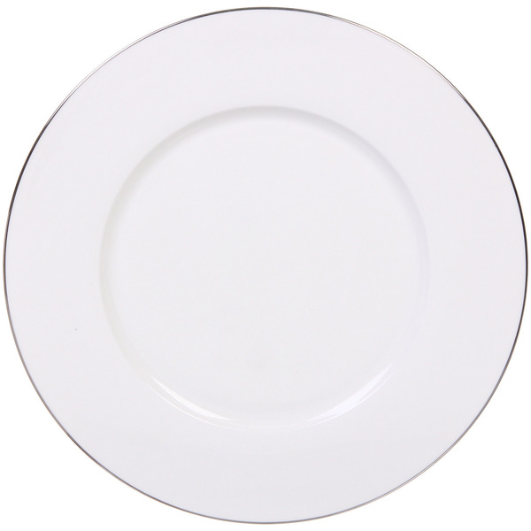 Тарелка фарфоровая "White magic Silver" 31см