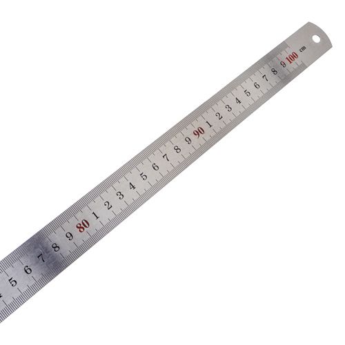 Линейка металлическая 1 метр, 1/120