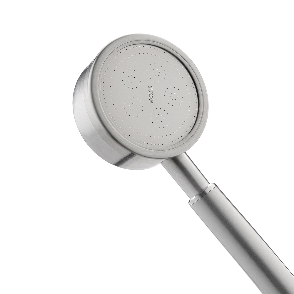 Лейка для душа водосберегающая, 1 режим, 80мм, микроточки, нержавеющая сталь 304, сатин