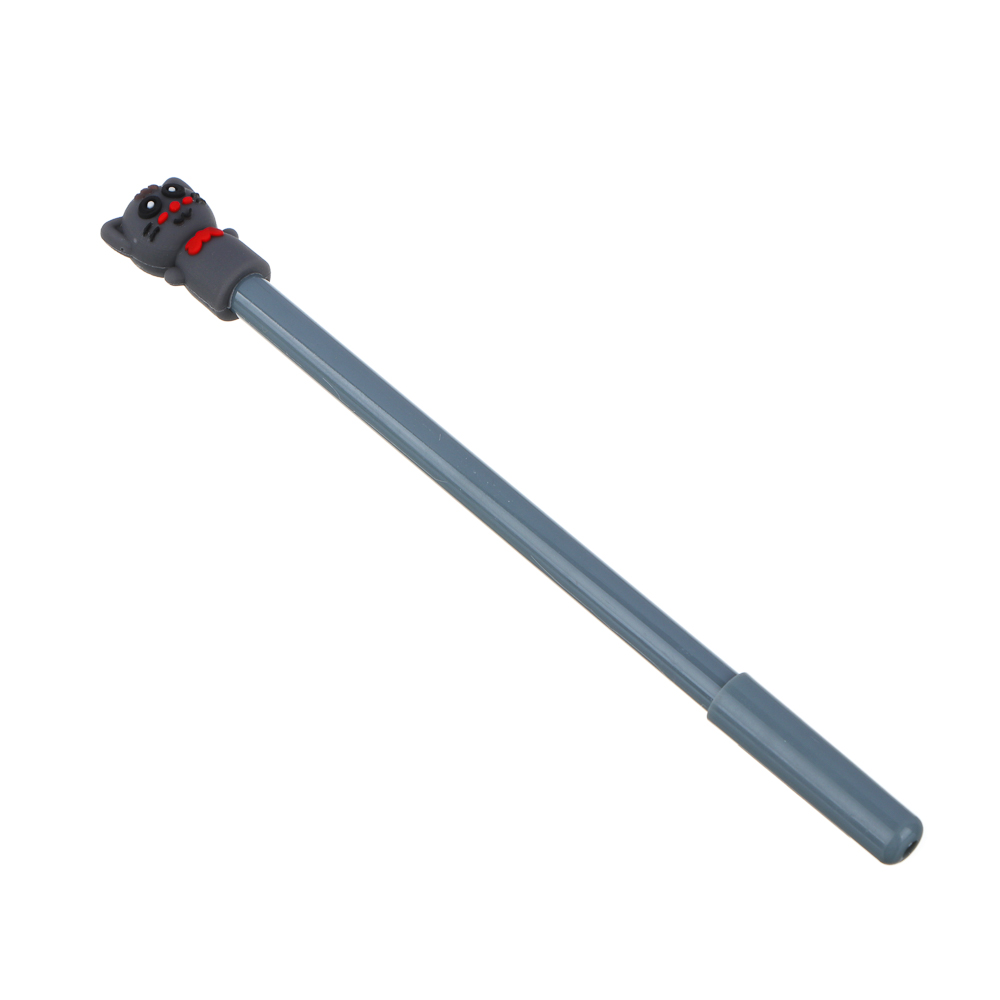 Ручка шариковая синяя в форме котика, корпус 17,5 см, 4 дизайна