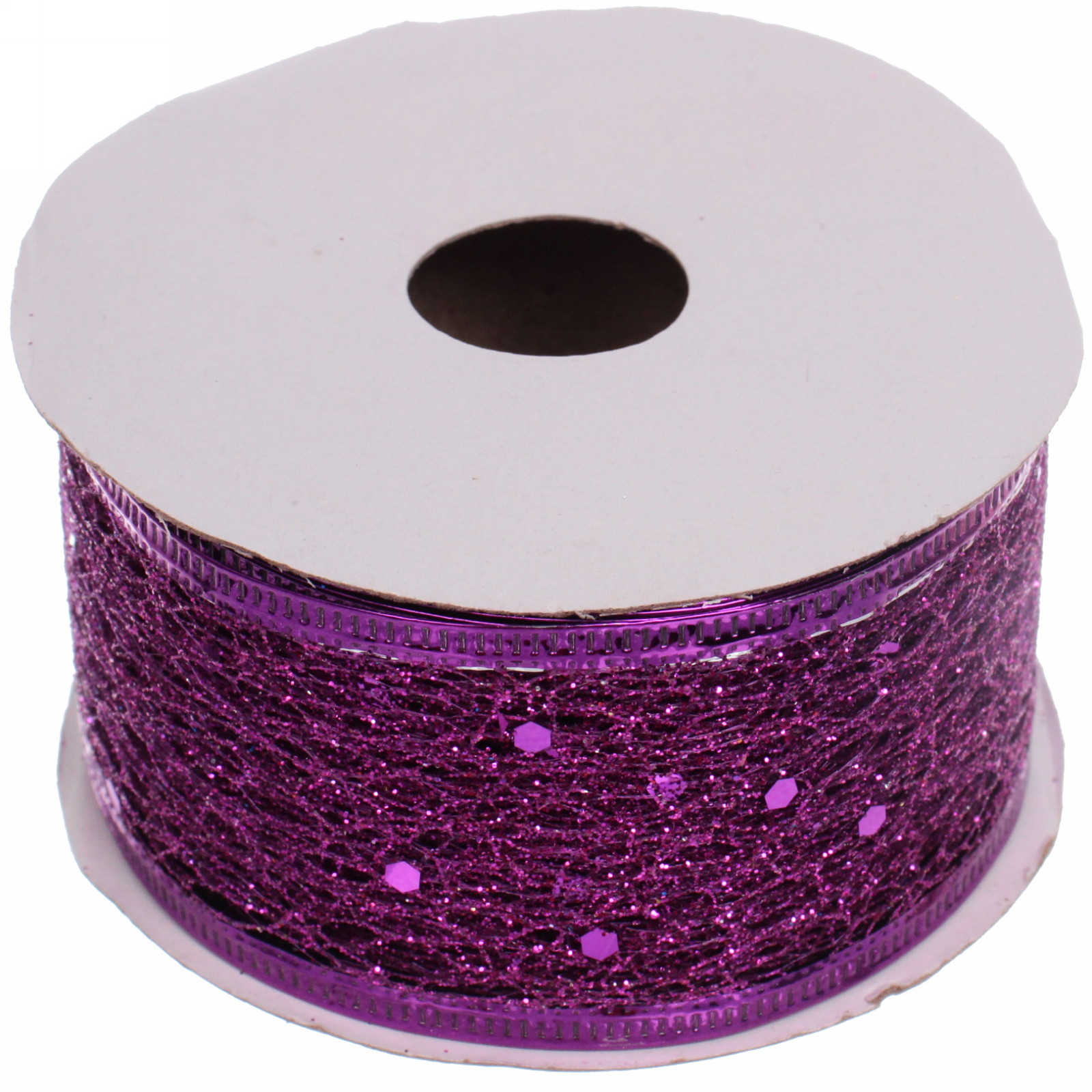Лента для декорирования "Изящная" 4 см, 2,7 м, Фиолетовый (микс дизайнов)