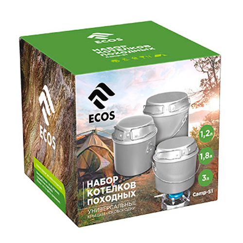 Набор котелков походных (1.2л, 1.8л, 3л) Camp-S1