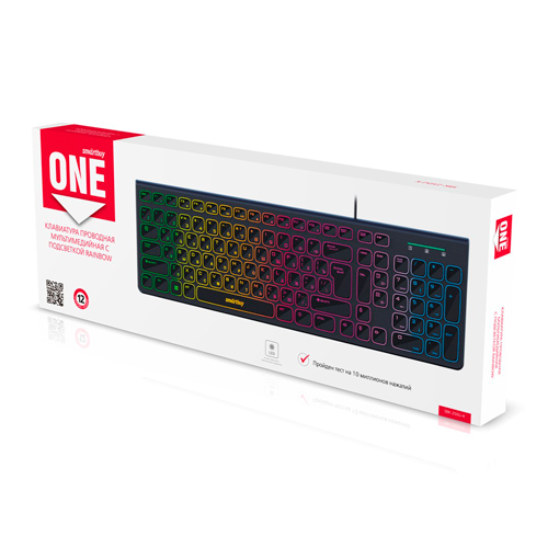 Клавиатура проводная с подсветкой Smartbuy ONE 250 USB черная (SBK-250U-K)/20
