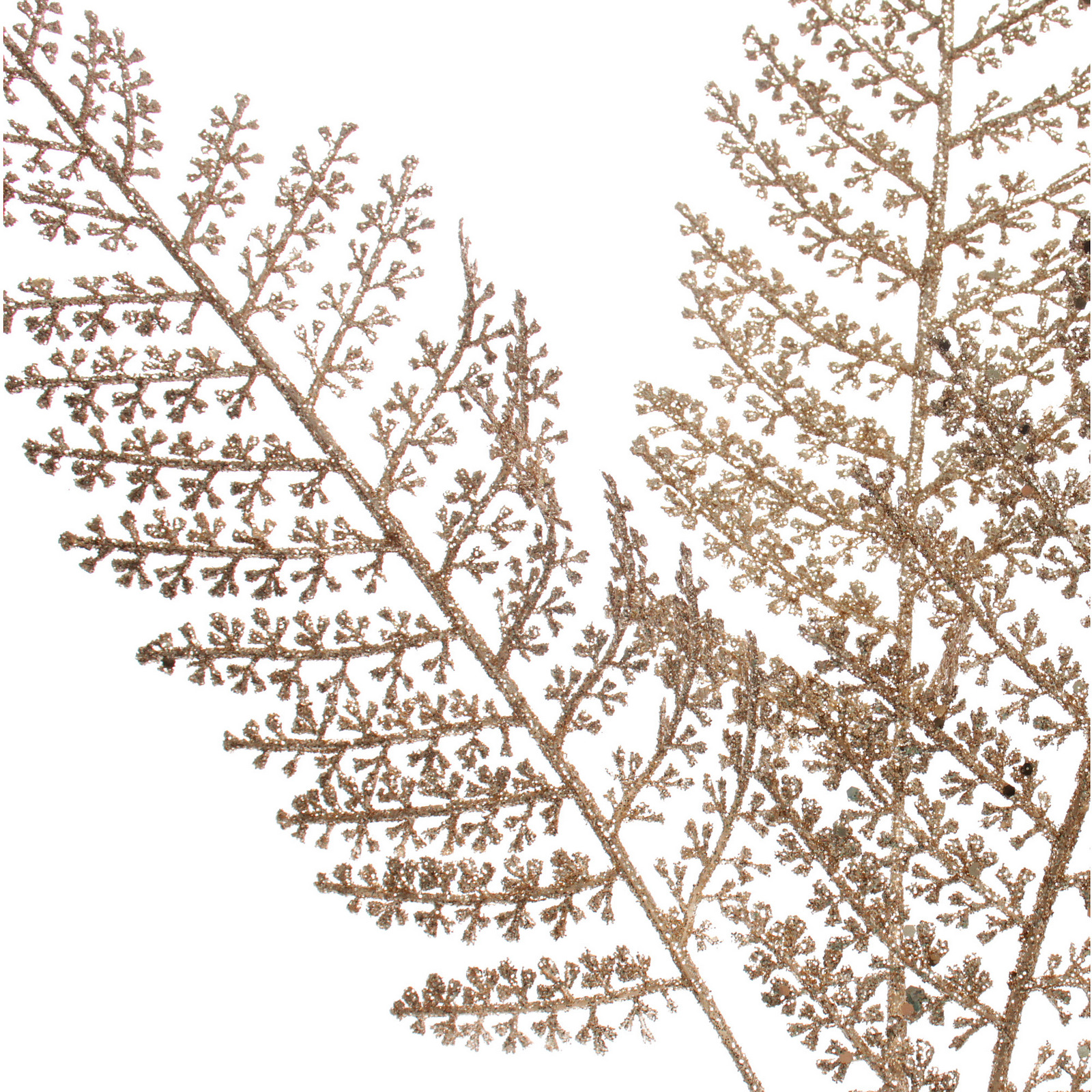 Ветка декоративная "Сверкающий папоротник" 86 см, Шампань