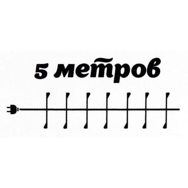 Гирлянда для дома 5,0 м 350 ламп LED  "Мишура", IP-40, Белый