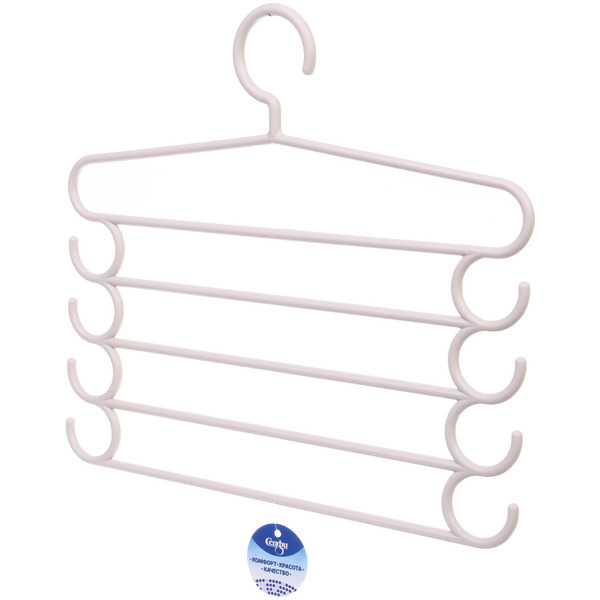 Вешалка многофунциональная "ИДЕЯДОМА", цвет пудрово белый, 5 отд, 33*36*5см (Лейбл Селфи)