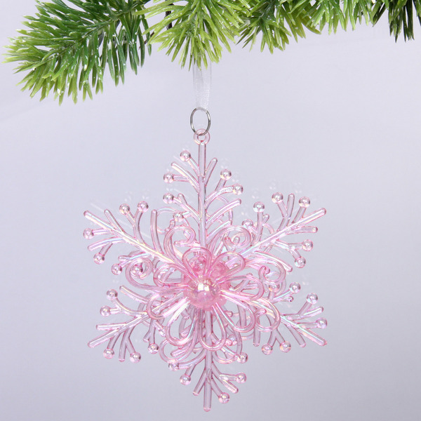 Подвеска "Волшебство зимы" 13*13 см, Розовый