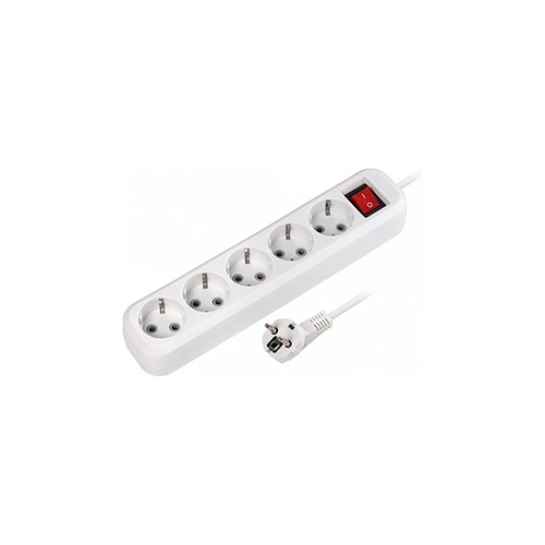 Удлинитель 5-местн 5 м с заземлением Smartbuy 16А/3,5кВт ПВС 3х1 мм², 1/