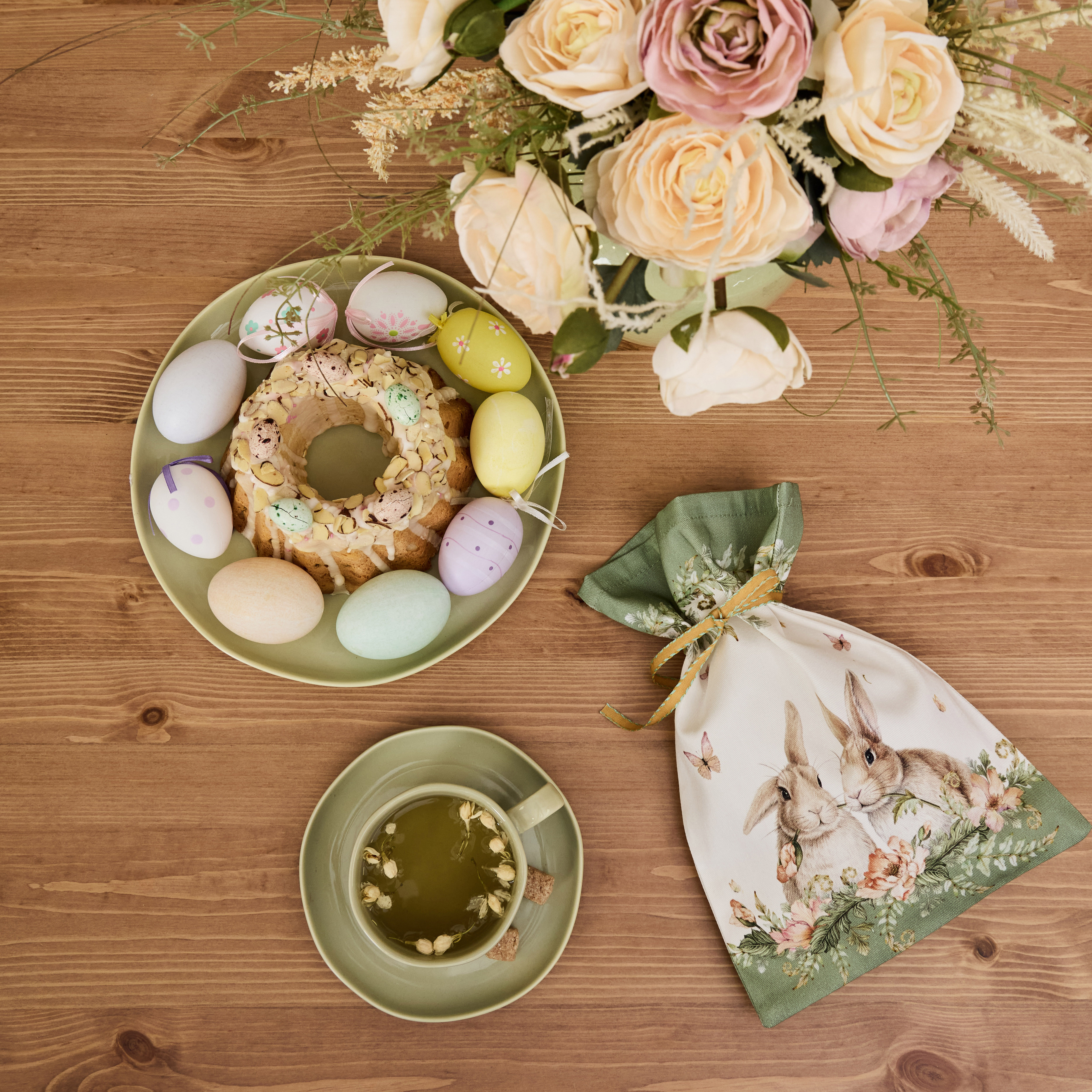 МЕШОЧЕК ПОДАРОЧНЫЙ "SENSE" 20Х29СМ,100% ХЛОПОК,ЗЕЛЕНЫЙ,ТВИЛ