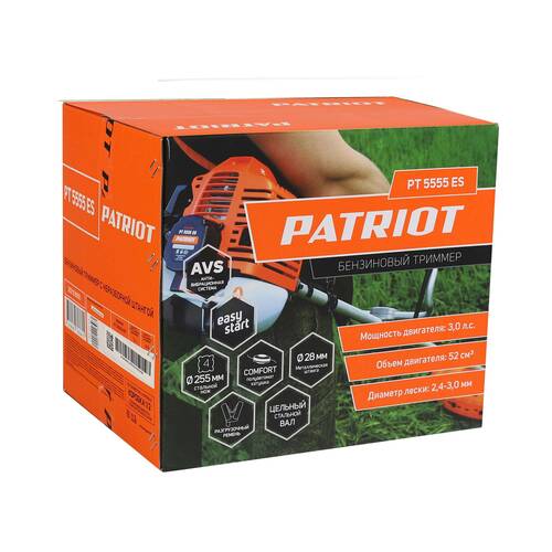 Триммер бензиновый PATRIOT PT 5555 ES Country, 3 л.с, 52 сс