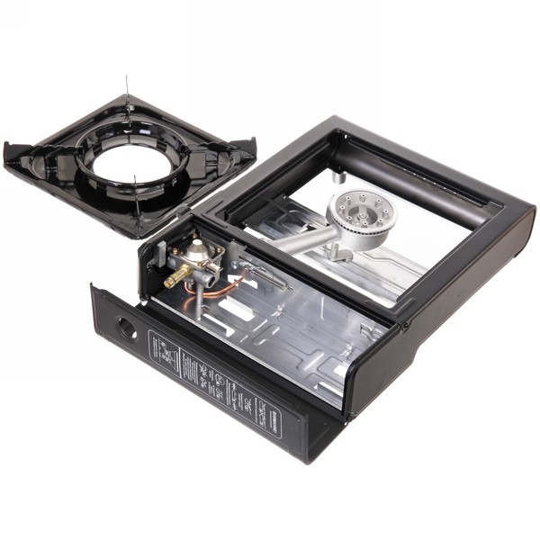 Плита газовая портативная (цанга, переходник) в чемодане, Турист Мастер