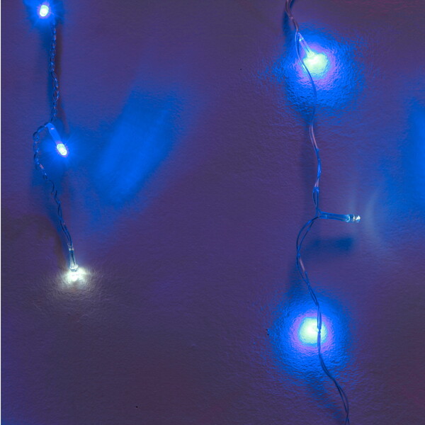 Гирлянда для дома БАХРОМА "Мерцание" ш1,5м* в30/50см 48 ламп LED, прозрачн.провод, авторежим, IP-20, Синий/Белый мерцает