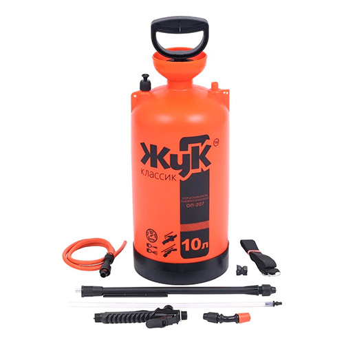 Опрыскиватель 10,0л ЖУК Классик пневматический, ОП-207, термоусадка, алюм телескоп. бр-т, 1/6