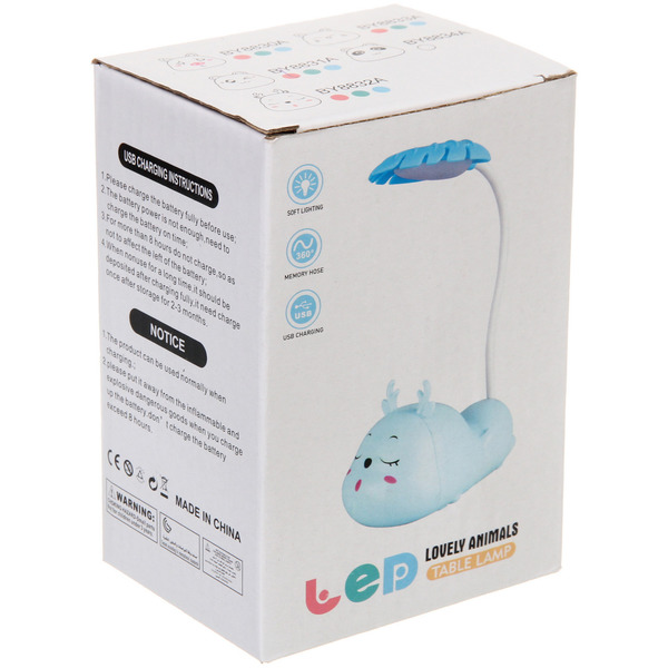 Настольная лампа "Sweet deer" 7.5*13.5*20 см LED, USB 0.6-3W, Розовый