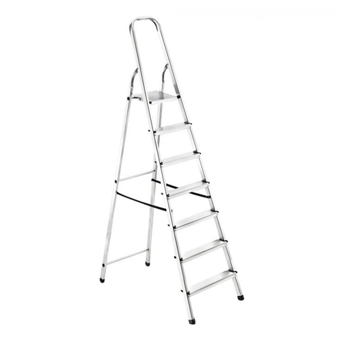 Стремянка алюм. 7 ступ. высота до платформы 156см, 208х51х9см. вес 5,48кг UFUK Турция (1/1)