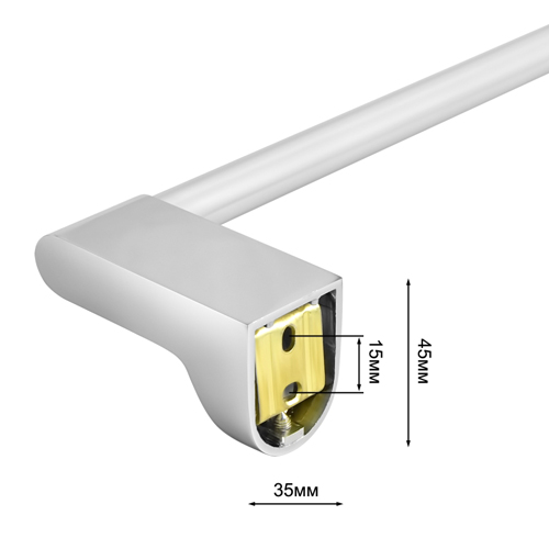 Полотенцедержатель одинарный "Solinne" Коллекция Mirror, хром