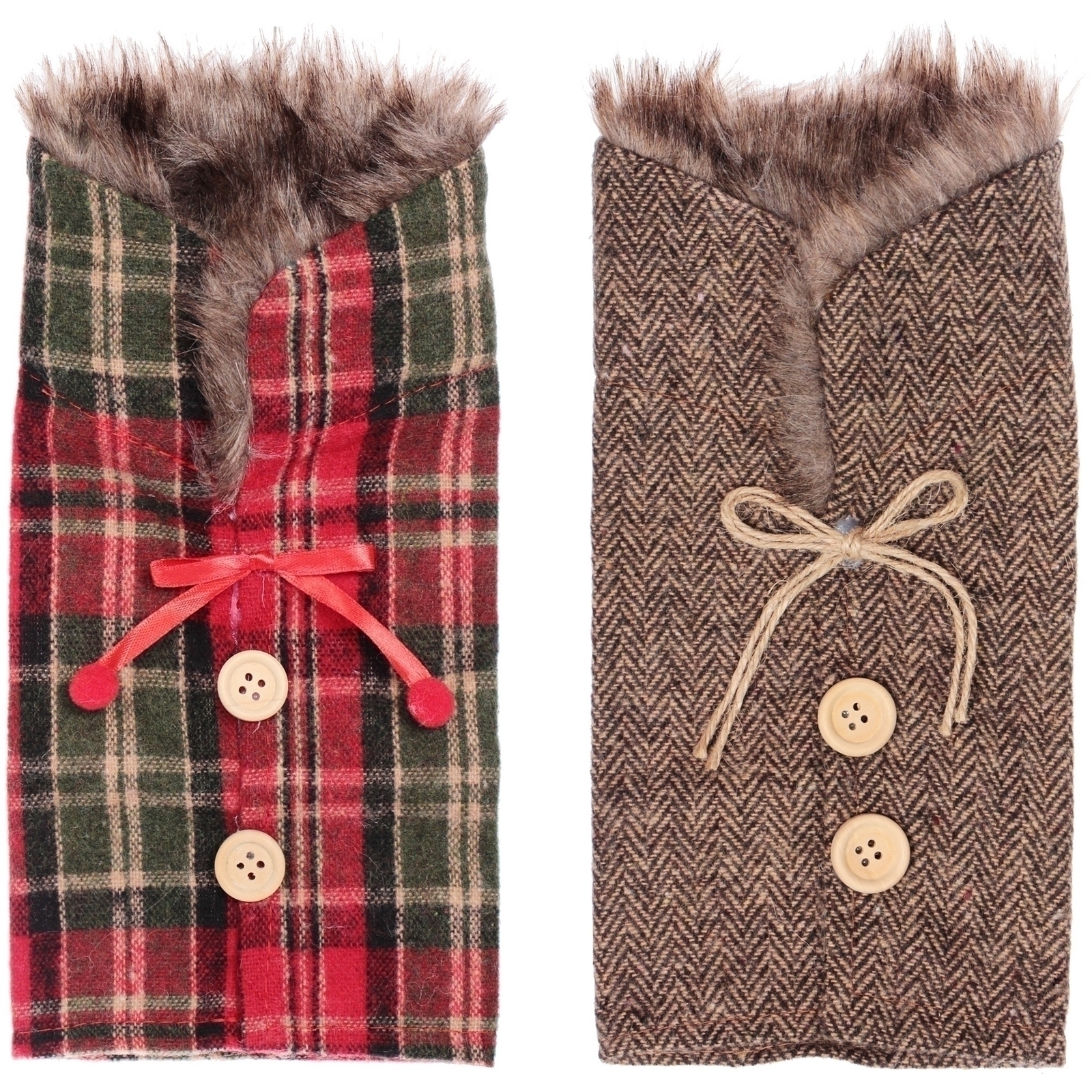 Украшение на бутылку "Теплый наряд" 12*24 см