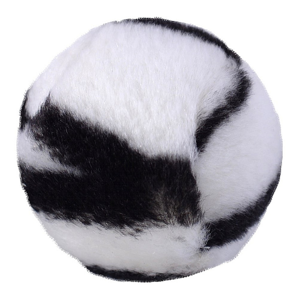 Игрушка для питомцев "Зебра-мяч". Диаметр 4 см. 