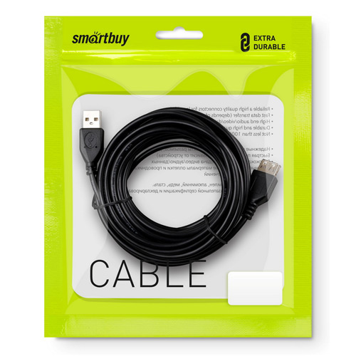Удлинитель USB Smartbuy USB2.0 <Am-->Af> 1,8 м (K-845-200)/50