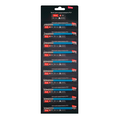 Бита для шуруповерта PZ1, 90 мм, материал S2, Smartbuy tools