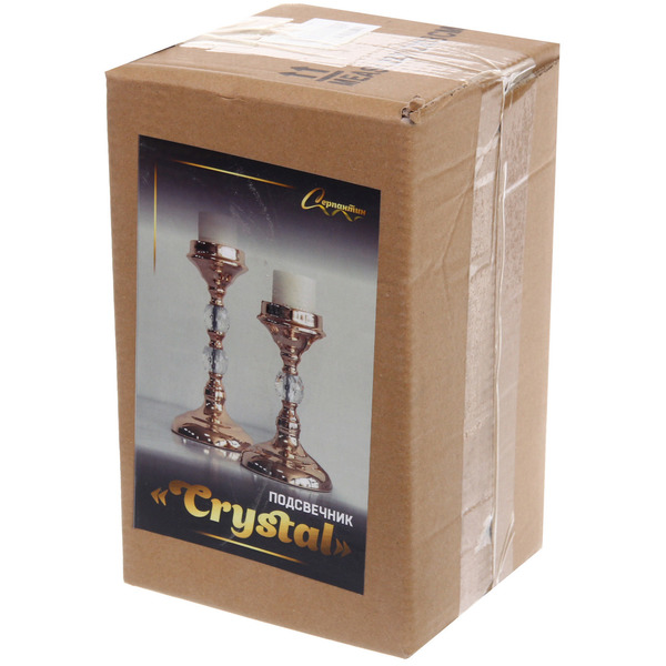 Подсвечник "CRYSTAL" 18*11,5*11,5 см, Золото