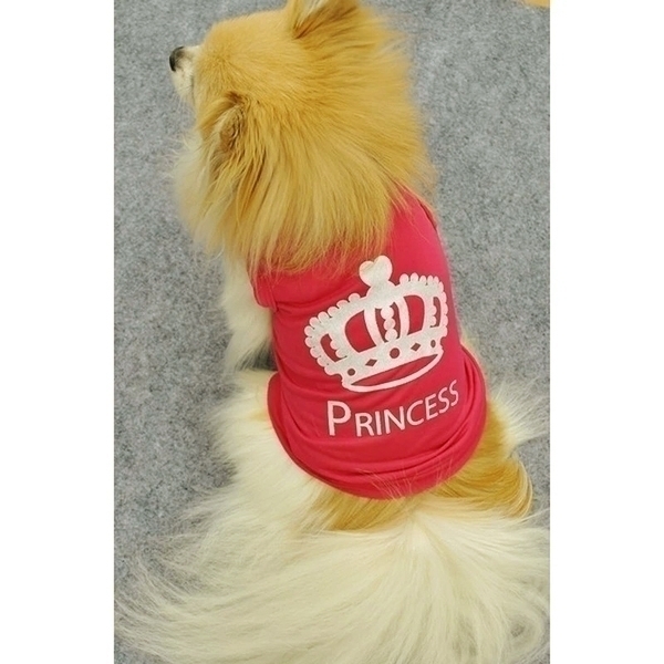 Майка для кошек и собак мелких пород "Бонита на стиле", мамина принцесса, размер S (обхват шеи 24, длина спинки 24см, объем груди 38см, от 2 до 4кг)