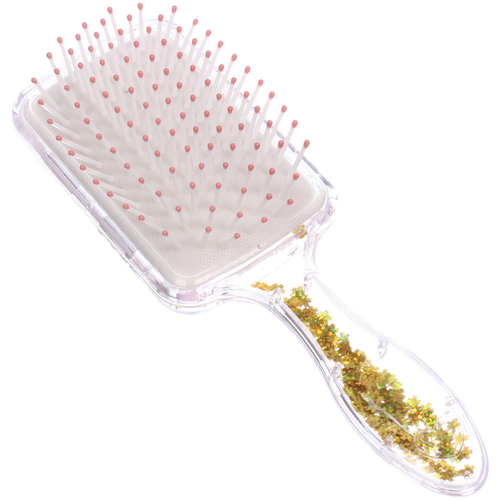 Расческа массажная прямоугольная "ЭЙФОРИЯ", микс 4 дизайна, 23*8,5см (PVC подвес)