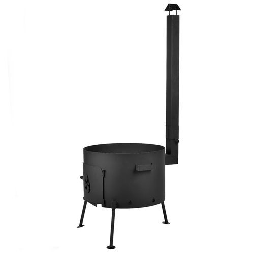 Печь под казан 18-22 л, с трубой 440 мм, сталь 2 мм.