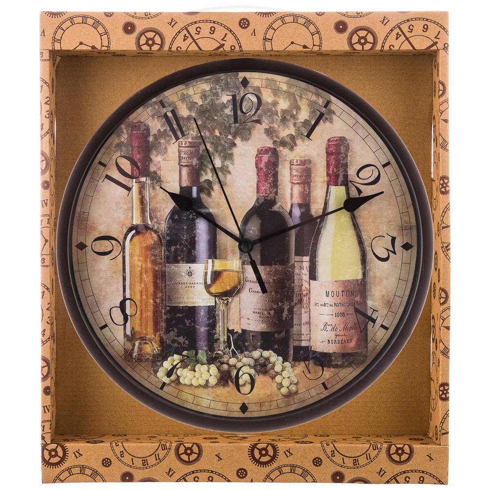 Часы настенные кварцевые "CHEF KITCHEN" 24,5 см; диаметр циферблата 23 см 