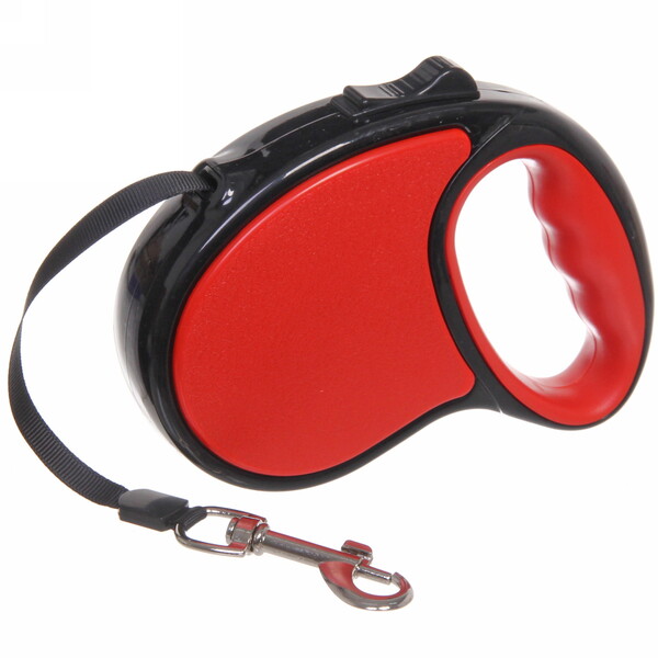 Поводок-рулетка "Верный друг" 3м до 10кг цвет красный