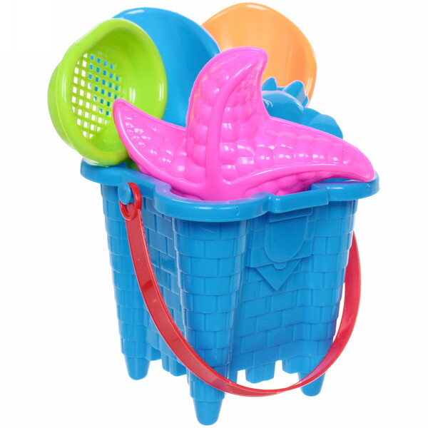 Набор для игры в песочнице "Летние каникулы", 19*11 см, 6 предметов, микс