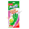 Перчатки резиновые (1 пара,с аром.зеленого яблока) р.S PACLAN PRACTI SUPER COMFORT