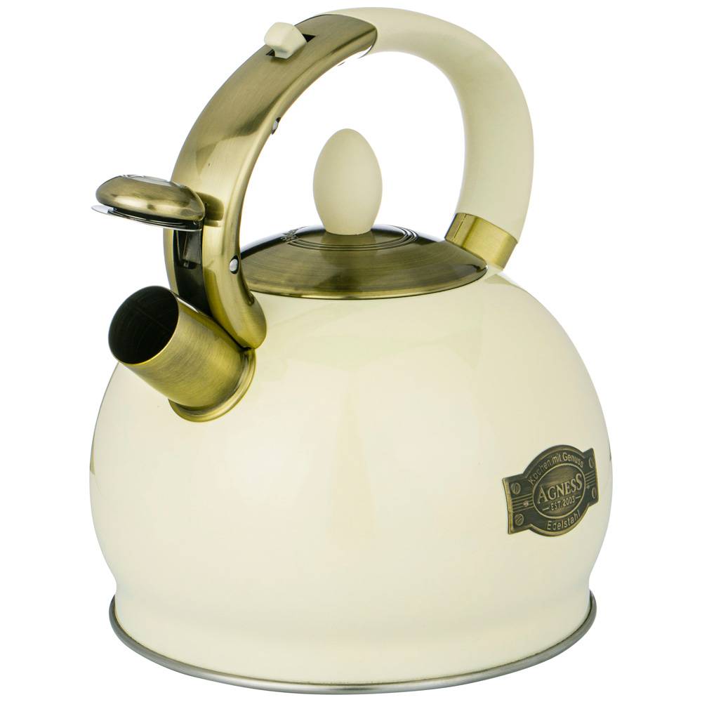 ЧАЙНИК AGNESS СО СВИСТКОМ, СЕРИЯ ТЮДОР, 3, 0 Л ТЕРМОАККУМУЛИРУЮЩЕЕ ДНО, ИНДУКЦИЯ, КОР=6ШТ