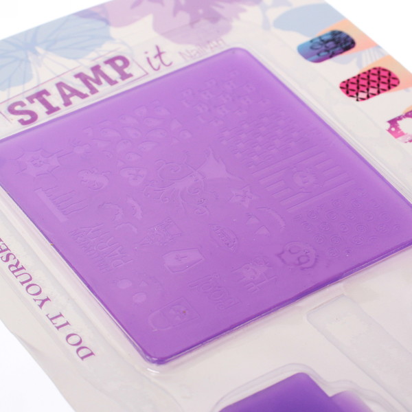 Набор для дизайна ногтей - стемпинг "VivA Manicur", пластина квадрат, микс 4 цвета, 18*11см