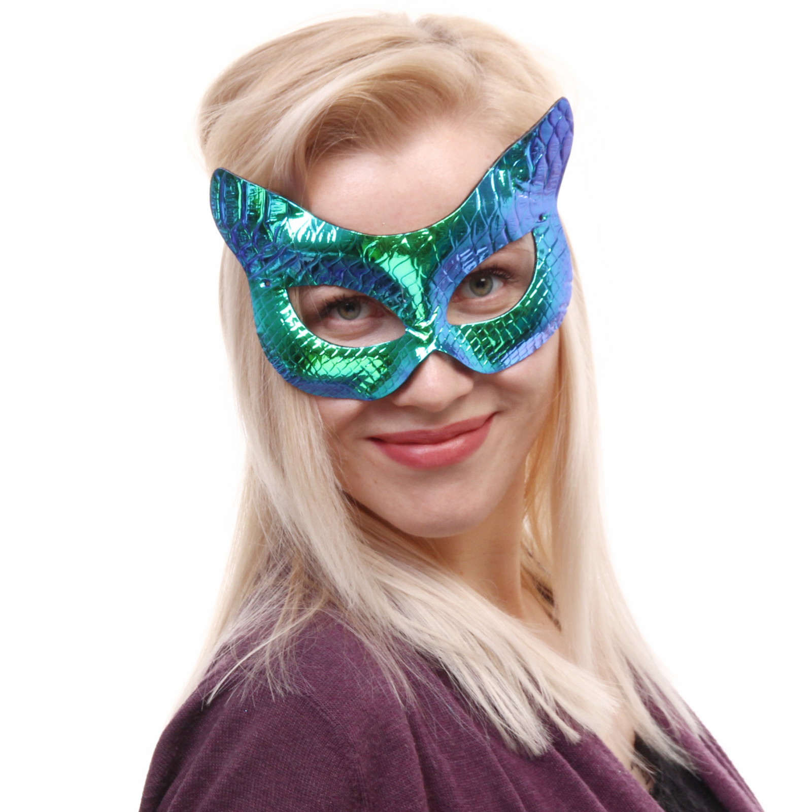 Маска карнавальная "Маркиза", микс (синий,бел, розовый)