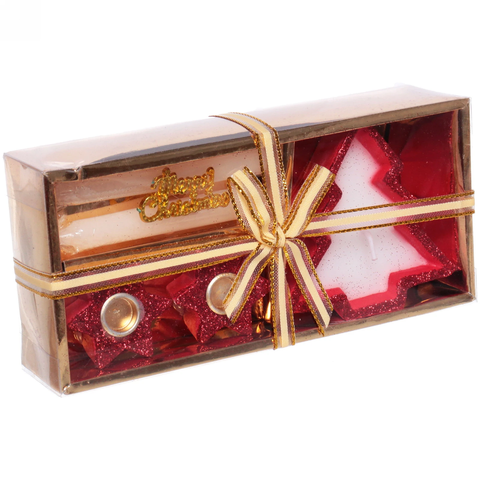 Свечи новогодние "Исполнение желаний" 18.5x8.5x4 см, красный