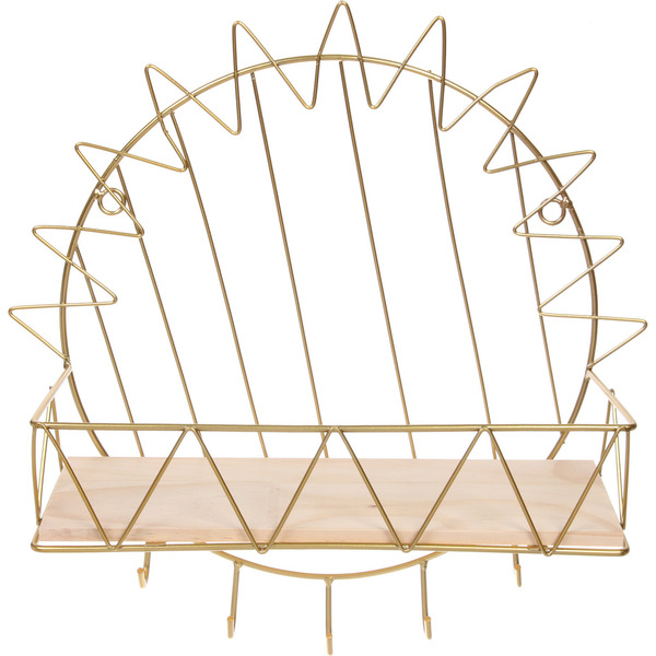 Ключница настенная металлическая "ЛОФТ ВОСТ", паншкрафт, цвет золото, 35*11*35см (коробка)