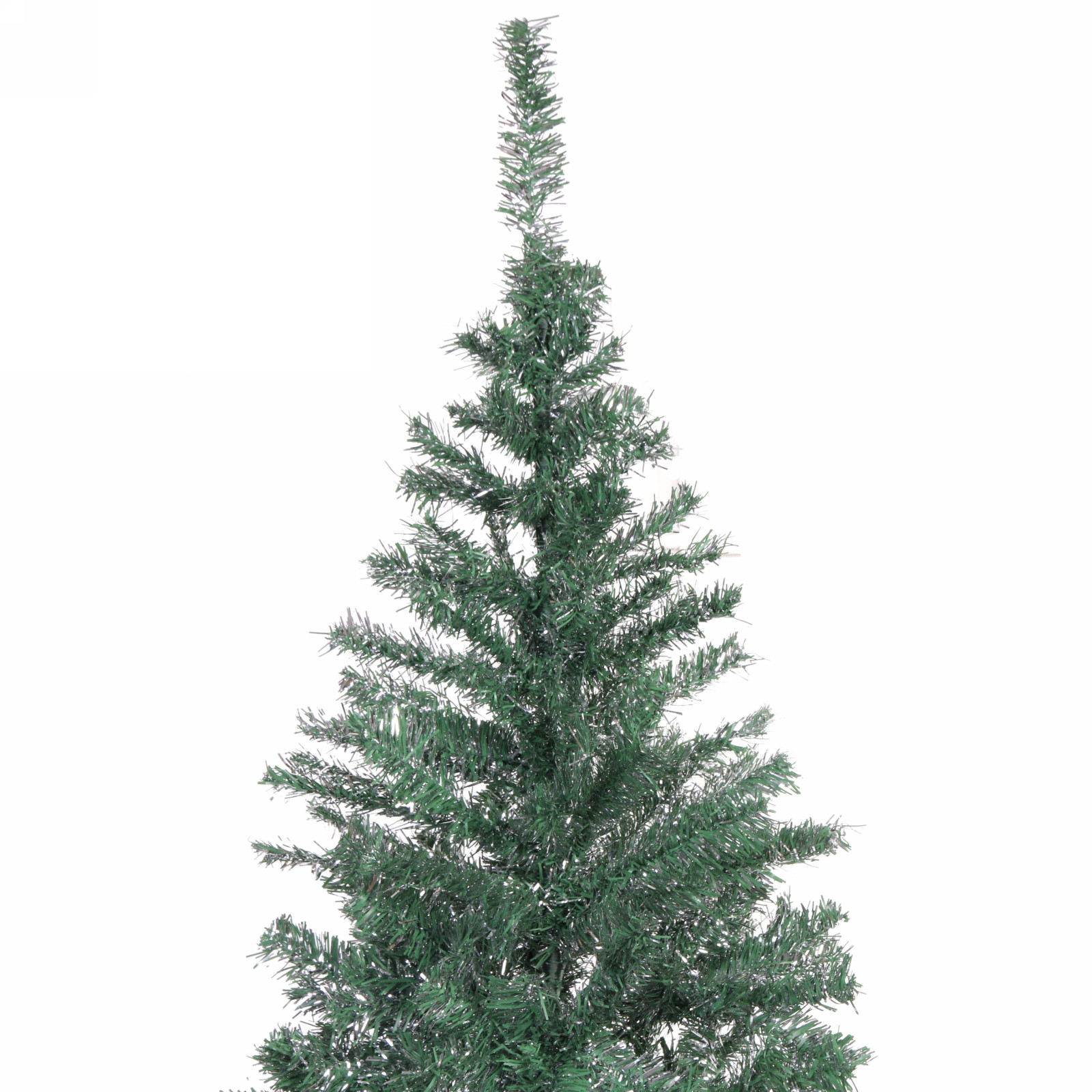 Ёлка "Серебряная дымка" 210 см, ПВХ зеленый с серебром (900 веток) 