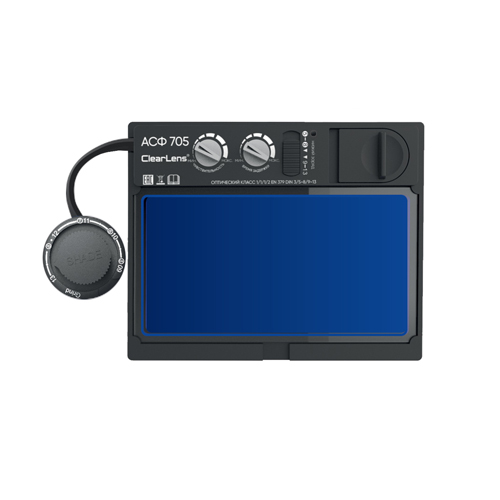 Маска сварочная хамелеон Парма АРГОН-ПРОФИ-705, с/ф100х53, DIN3/5-8/9-13, 4 сенсора