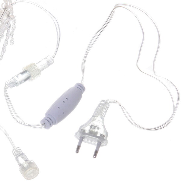 Гирлянда для дома БАХРОМА "Мерцание" ш3м* в30/50 см 120 ламп LED, прозрачн.провод, авторежим, IP-20, Белый (возможность соединения)