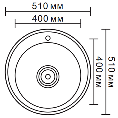 Мойка из нержавеющей стали врезная 51x51 см Ledeme L75151-6