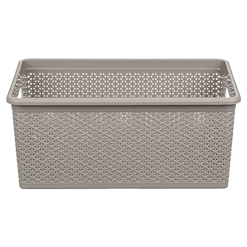 Корзина универсальная 20 л Homver Wenge 221305835/04, прямоугольная , 430х300х200 мм, серая