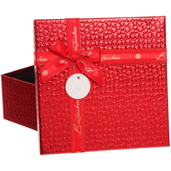 Коробка подарочная "Текстура" 24*24*10 см, красный