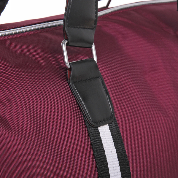 Сумка спортивная "Sports style", на молнии, с белой полосой, цвет красный, 40*22*26 см